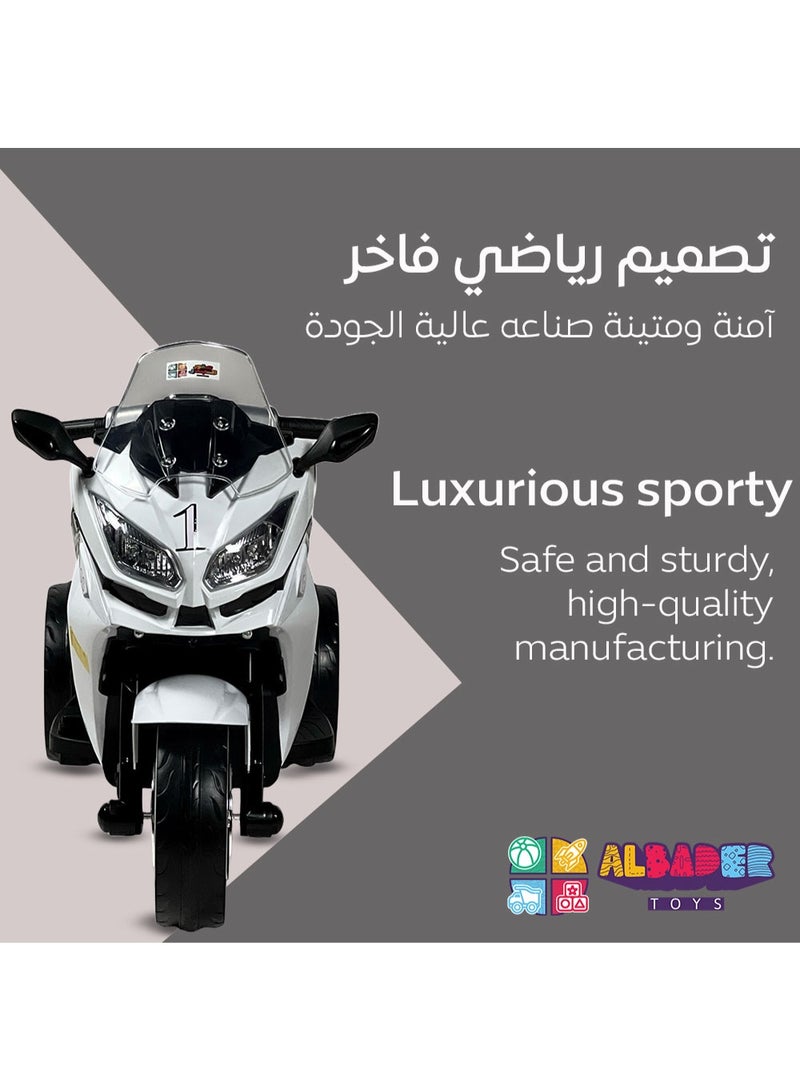AL BADER Children'S Electric Motorcycle, Can Ride On Tricycles For Boys And Girls, Double Rechargeable Toy Cars, 12V Battery And 2 Motors, Suitable For 2-8 Years Old - Image 2